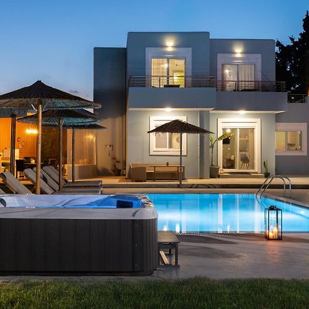 Ethria Pool Villa With Heated Jacuzzi Afantou Ngoại thất bức ảnh